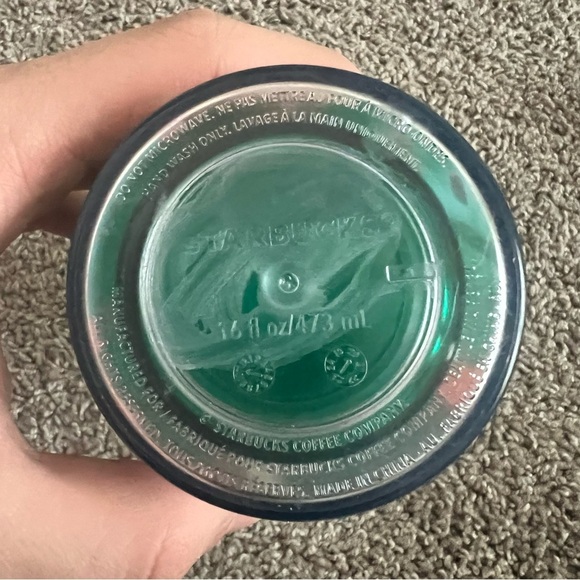 Starbucks Green Jungle Leave Plastic Double Walled 16oz Tumbler 2021 - Picture 6 of 6